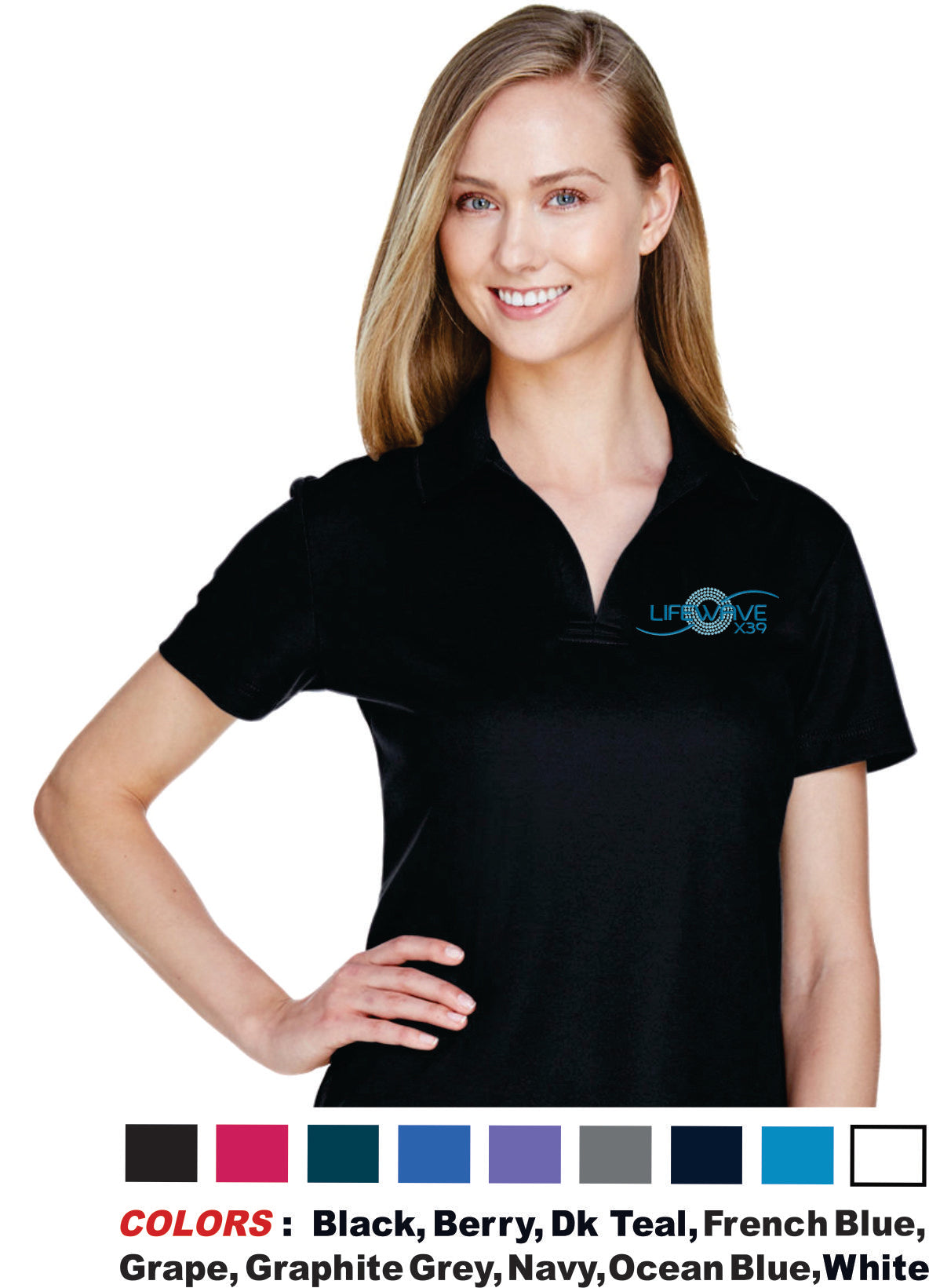 Womens Crown Lux Open Placket